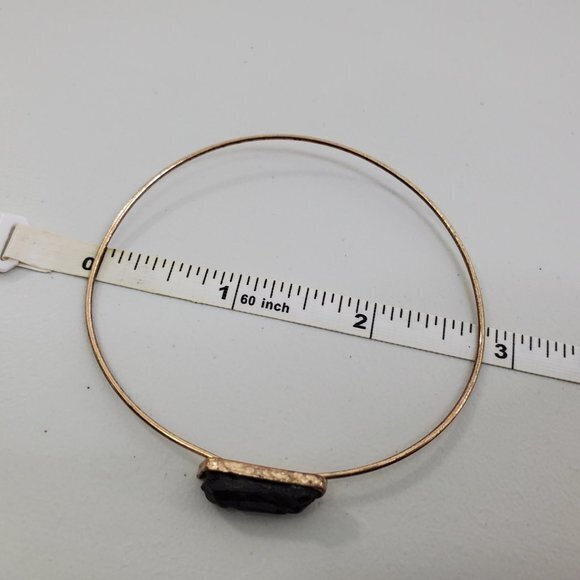 Crystal Bangle Black Gold‎ Tone Thin Dainty Bracele - Picture 7 of 7